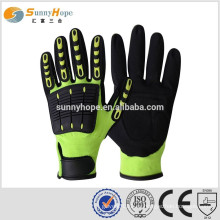 SUNNY HOPE 13gauge Guantes de impacto arena Nitrile con TPR